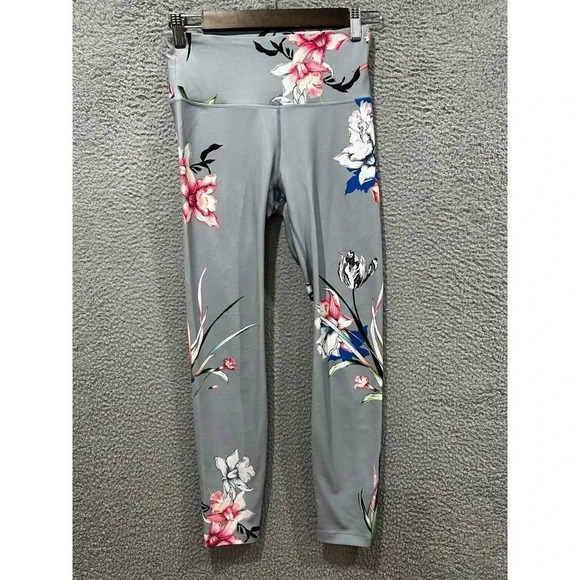 Nanette Lepore leggings womens XS floral pull on‎ gym athletic feminine girly - Picture 1 of 6